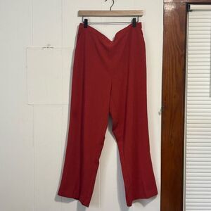 Alfred Dunner Burnt‎ Orange Textured Pull On Pants Size 16